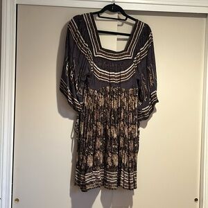 Free People “block print inspired” tunic/mini dress XS